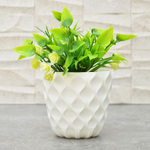 Горшок цветочный Wave 0,65л d115мм, белоснежный жасмин