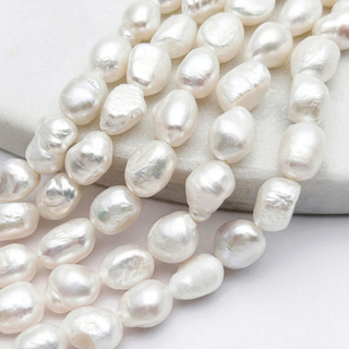Жемчуг бусины, размер около 9,5-11,5*7,5-7,9 мм, цена за отрезок 17 см (1/2 нити)