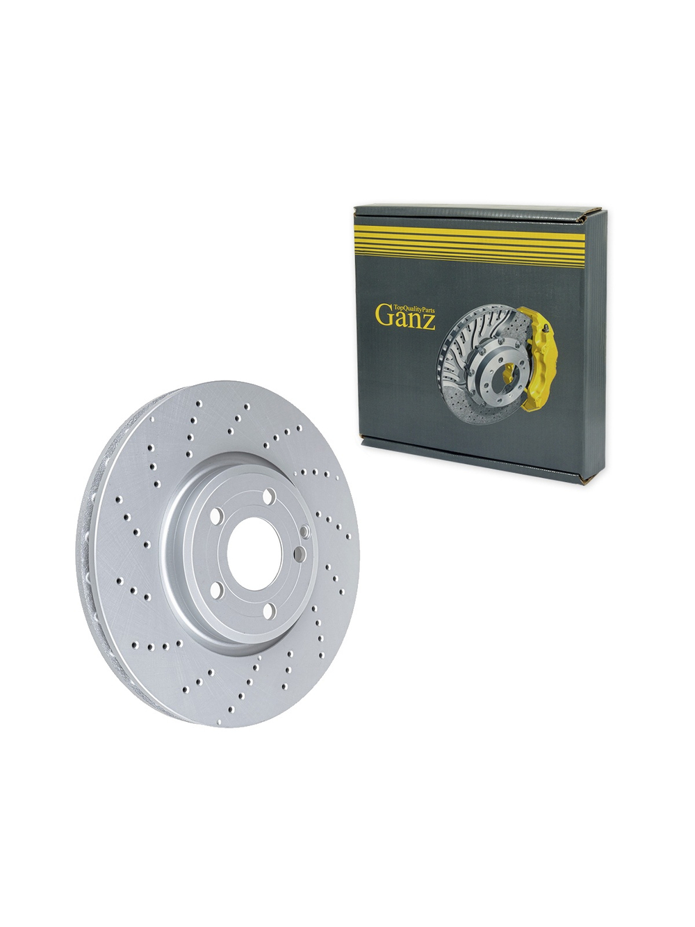Диск тормозной передний перфорированный с покрытием для MB CLS-C218/X218 (11-17)/ D=322MM GANZ GIJ10152