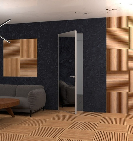 Дверь УСПЕХ, зеркало с одной стороны, кромка алюминий