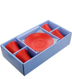 Love Drinks FD-22 Кофейный н-р на 4 перс. «Колумбия для двоих» красн