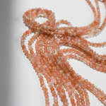 Солнечный камень натуральный, шар 3,4мм, микроогранка