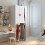 Шкаф детский - IKEA PLATSA/SMÅSTAD/SMASTAD, 60x40x180 см, белый/светло-коричневый, ИКЕА