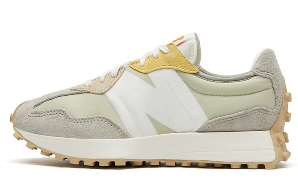 New Balance NB 327 Comfortable Low top Casual City Commuting Running Shoes Women's Lime Beige Yellow