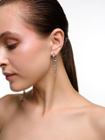 Серьги "Cross Long" Silver