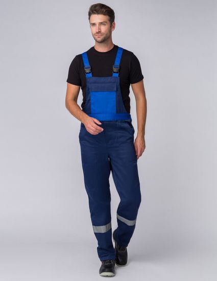 Костюм "Мастер" полукомбинезон (т.синий/василек)