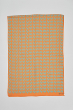 Шерстяной палантин SOROKONOZHKA ORANGE/GREEN 70×200