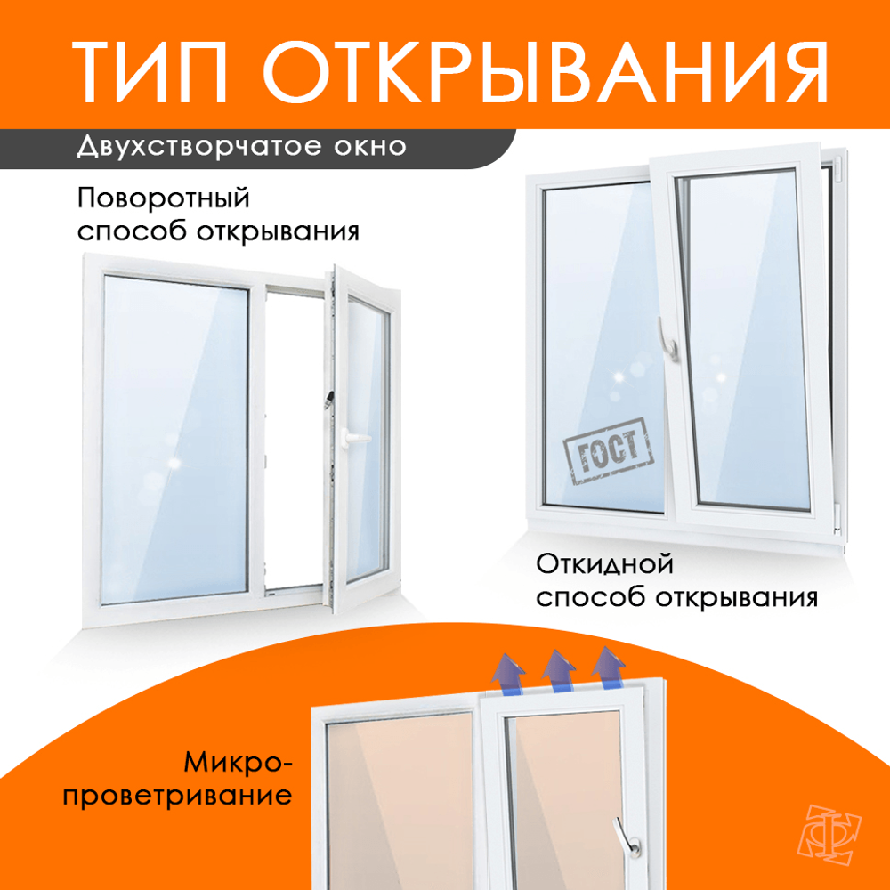 Пластиковое окно 1330 х 1350 ТермА Эко