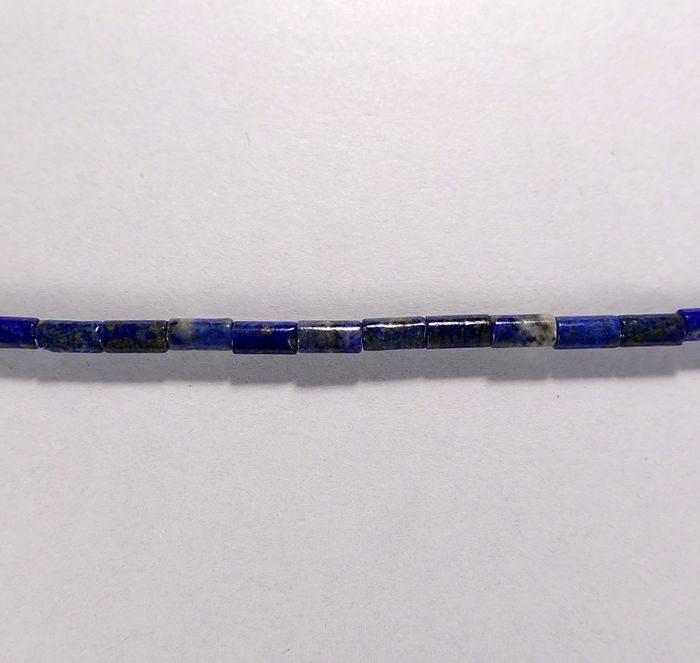 Бусина из лазурита, фигурная, 4x6 мм (цилиндр, гладкая)