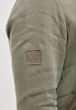 Рубашка мужская лен SHANYRAQ KHAKI