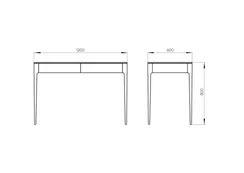 Стол письменный Type oak 120*60 см (белый)