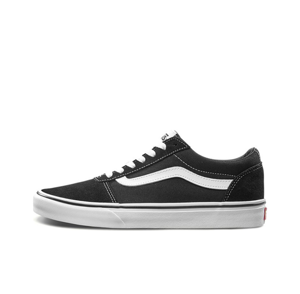 Vans canvas black white online