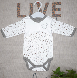 Боди МИШКА И ЗВЕЗДЫ (серый)