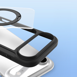 Чехол книжка с поддержкой MagSafe от Dux Ducis для iPhone Air, серия Skin X Pro Series Case (версия с магнитной откидной подставкой)