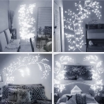 Гирлянда для дома «Ветка» 2,3 м, 144 лампы LED, белый.провод, пост.свечение, USB, IP-20, Белый