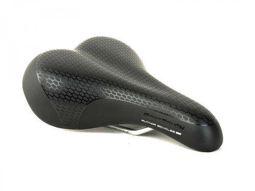 Седло комфортное/турист. SOFT TOUCH VACUUM 255х160мм легкая пена высокой плотности, вес 392гр, черное AUTHOR