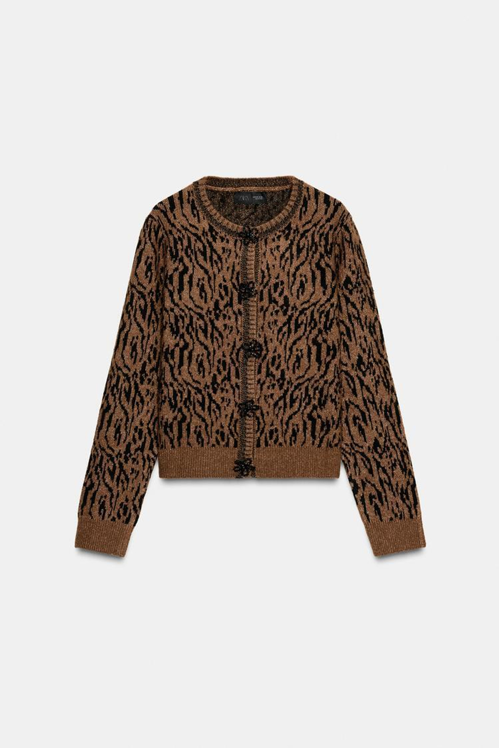 ZARAЖАККАРДОВЫЙ КАРДИГАН С АНИМАЛИСТИЧЕСКИМ УЗОРОМ, РАЗНОЦВЕТНЫЙ