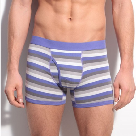 Мужские трусы боксеры индиго в полоску Bottoms Out EZ51246BB