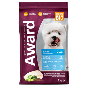Award Hypo All Breeds Adult с белой рыбой с добавлением брокколи, сельдерея и семян льна 2кг.