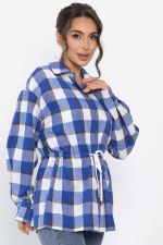 Рубашка хлопковая Джанет (электрик/белая) Б14271-4М LT Collection