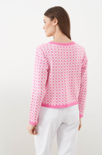 1826 Жакет женский (розовый клетка)