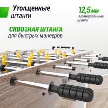 Игровой стол UNIX Line Футбол - Кикер (125х61 см) Grey Wood