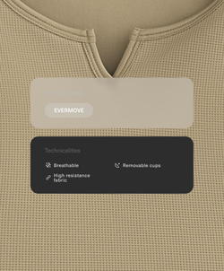 Oysho Топ без рукавов, светлый хаки