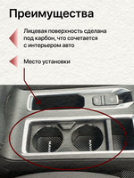 Подстаканник HAVAL M6 (имитация карбона)