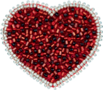 "Klart" набор для вышивания 10-011 "Брошь. Сердце" 5 х 4.5 см