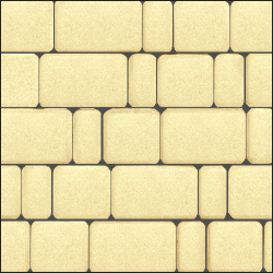 Тротуарная плитка КЛАССИКО гладкий Желтый, комплект из 3 видов плит Б.1.КО.6