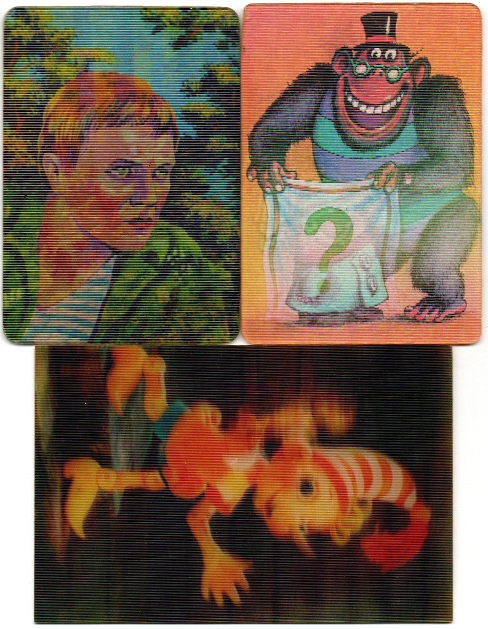 Набор из 3 стерео Календариков. Мультфильмы, фильм СССР 1981, 1988, 1989 год
