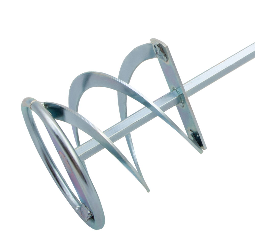 Миксер для красок и штукатурных смесей, 80 х 400 мм, оцинкованный, шестигранный хвостовик 8 мм Denzel 848447