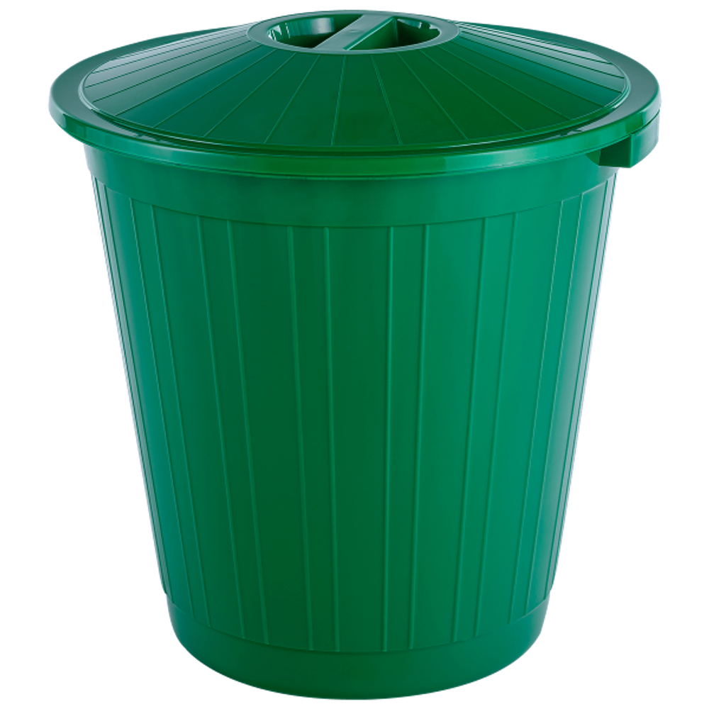 Бак круглый с крышкой 80л. (в уп 10шт.) (зеленый) арт.Б80Л-МТ001