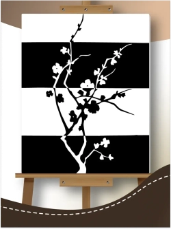 Картина по номерам черно-белая