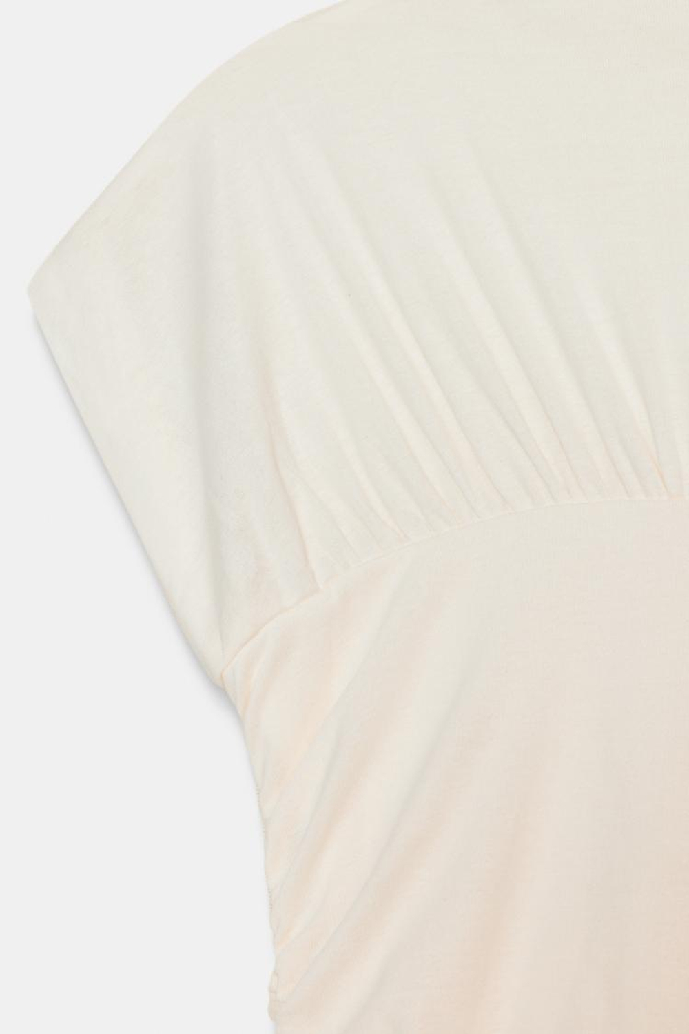 ZARA ТОП СО СБОРКАМИ, ЖЕЛТОВАТО-БЕЛЫЙ