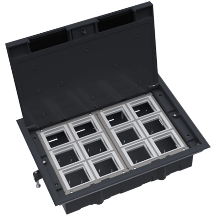 Donel Лючок в пол 24 мод. (12 мод. 45х45 мм.), крышка ABS +гальванизированная стальная вставка, плас