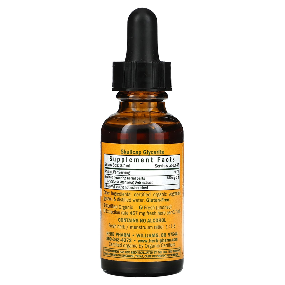 Herb Pharm, шлемник, без спирта, 30 мл (1 жидк. унция)