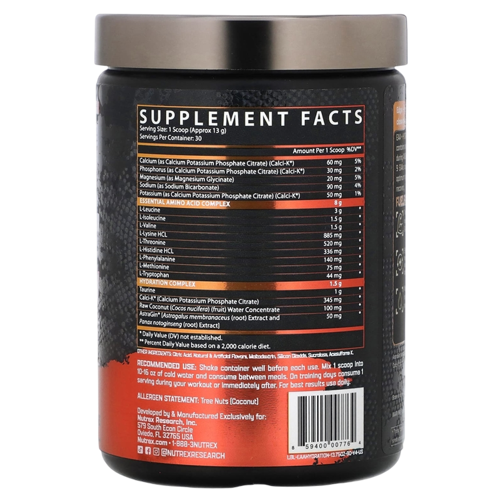 Nutrex Research EAA+ Hydration 390g , Аминокислоты