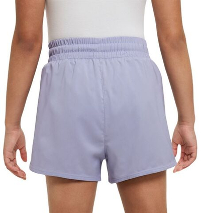 Шорты для девочки теннисные Nike Dri-Fit One High-Waisted Woven Training Shorts - indigo haze/white
