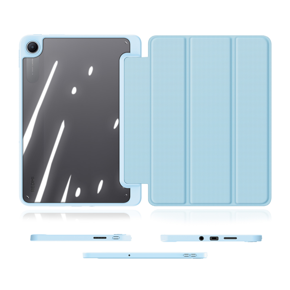 Чехол книжка синего цвета для планшета Xiaomi Redmi Pad 2 и Poco Pad C1, серия Toby Series от Dux Ducis