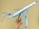 Модель самолета Ту-134А с антенной БУС (М1:100, Тихоокеанский флот России)