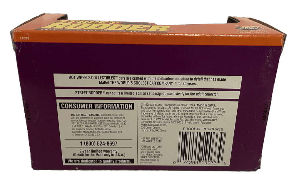 Hot Wheels Collectibles Hot Rod Series 1 Street Rodder Car Set (1998)