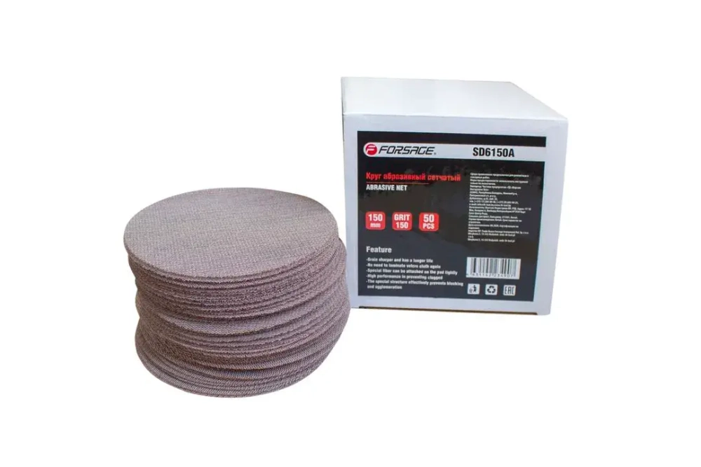 Круг абразивный сетчатый 125мм (Grit 120)(к-т 50 шт) Forsage F-SD5120A