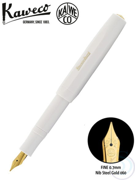 Перьевая ручка Kaweco CLASSIC SPORT White (10000006), перо F (0.7 мм), белый корпус