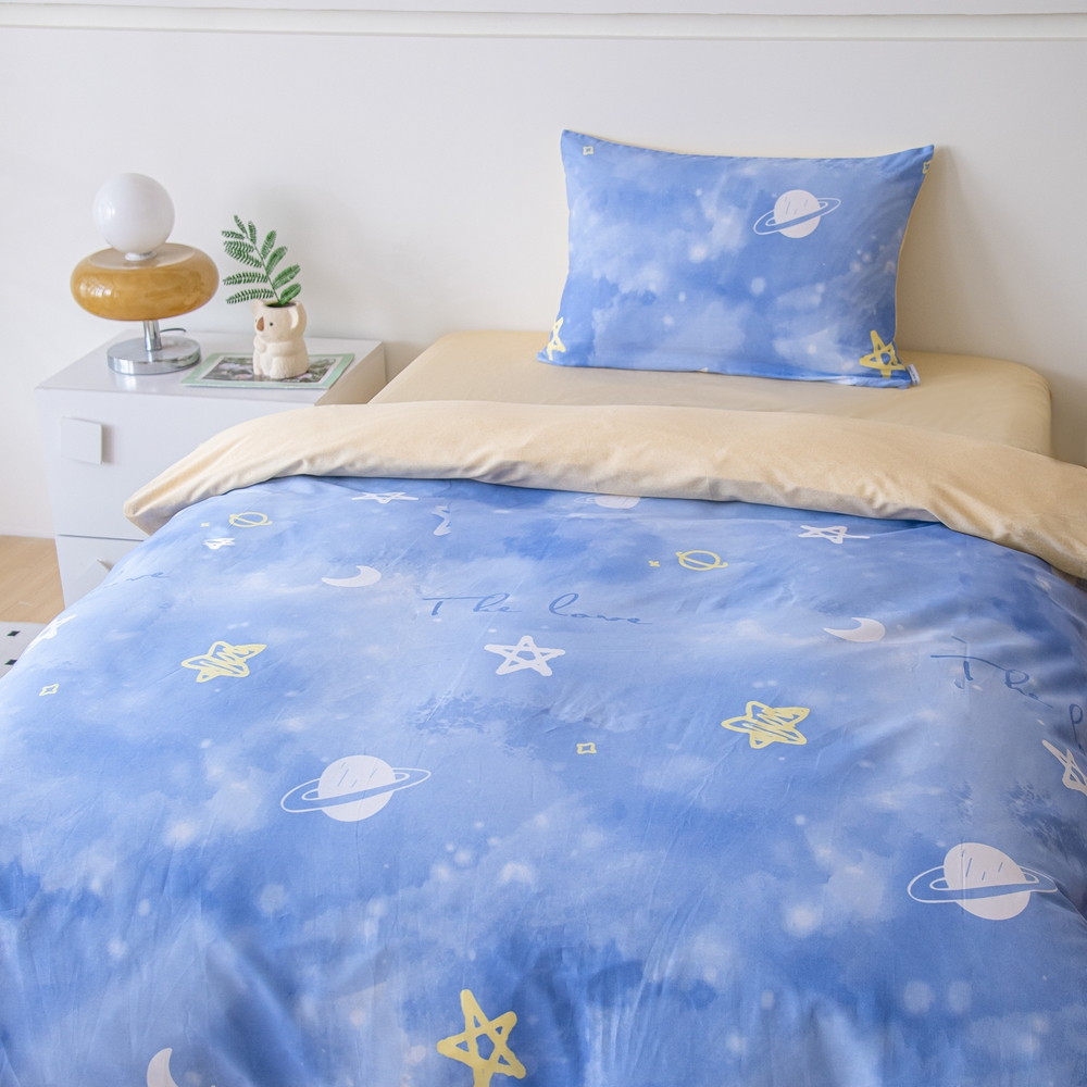 КПБ на резинке Сатин Люкс KIDS CDKR081, 1.5 спальный, наволочки 50-70 1 шт, простынь 180*200*25