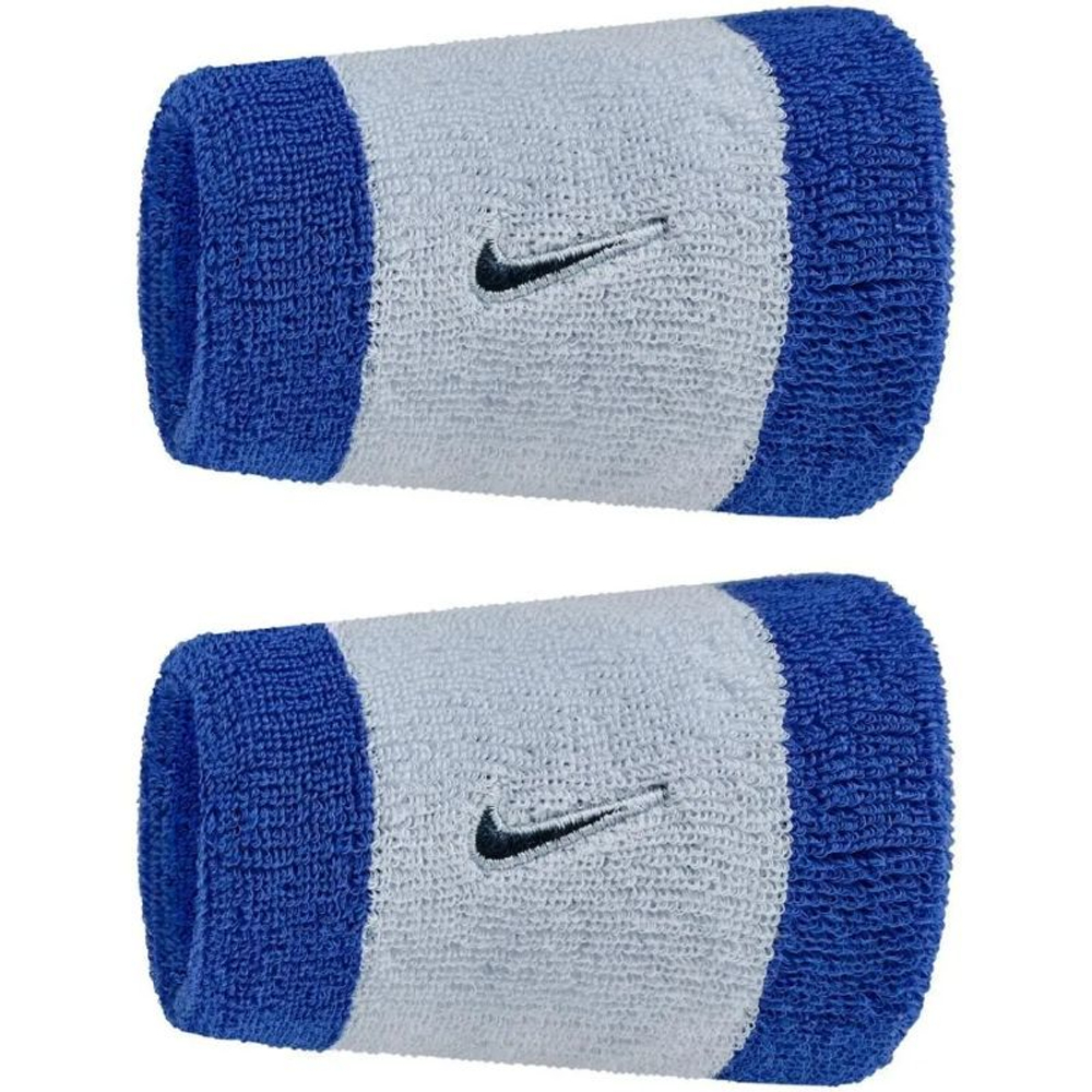 Теннисные напульсники Nike Swoosh Double-Wide 2P - ghost/comet blue/blue void