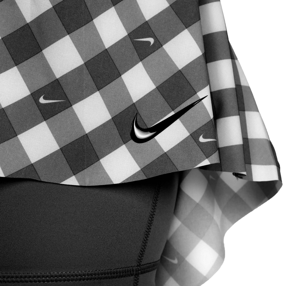 Женская теннисная юбка Nike Dri-Fit Club Regular Printed Skirt Women - Black, White