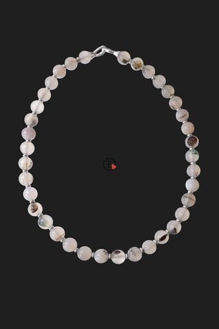 Бусы из природного серого агата шарики 10 мм