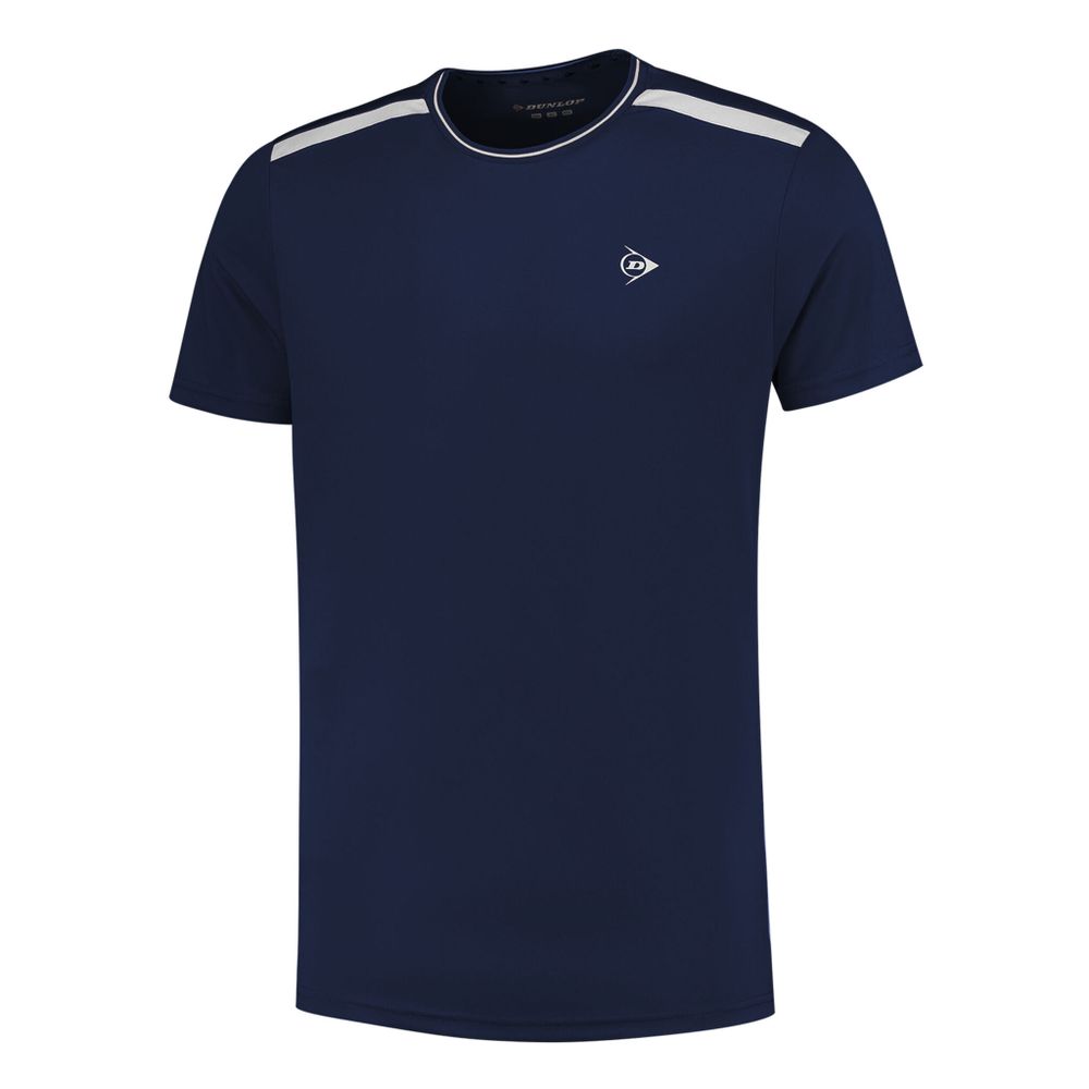 Мужское теннисное поло Dunlop Crew T-Shirt Men - Dark Blue, White