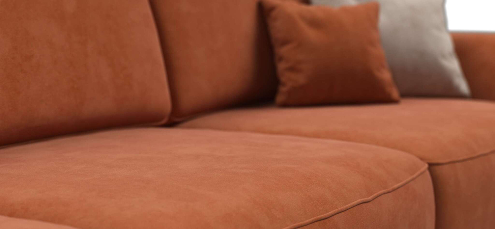 П-образный диван KING MODOOL Велюр Alkantara оранж